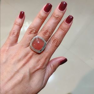 Authentic DY Albion guava Quartz  ring 17mm